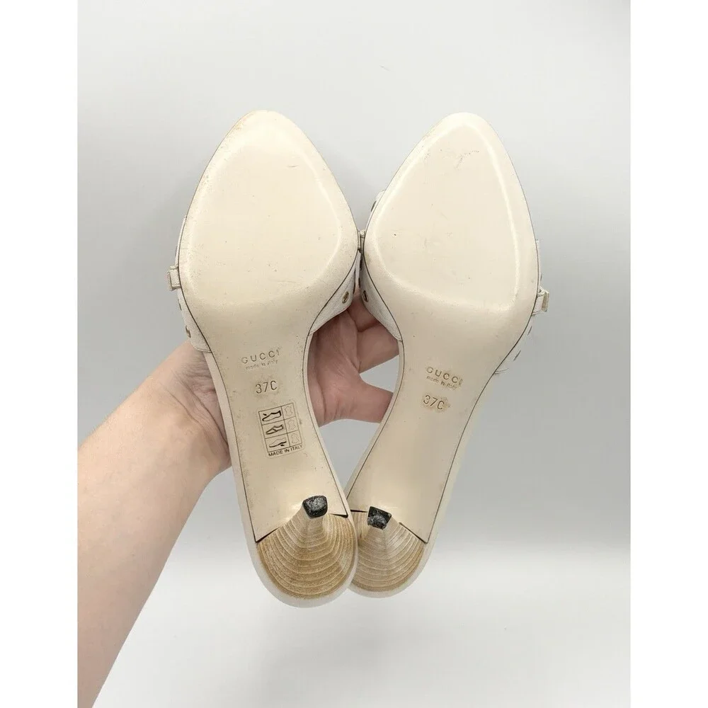 Gucci white leather